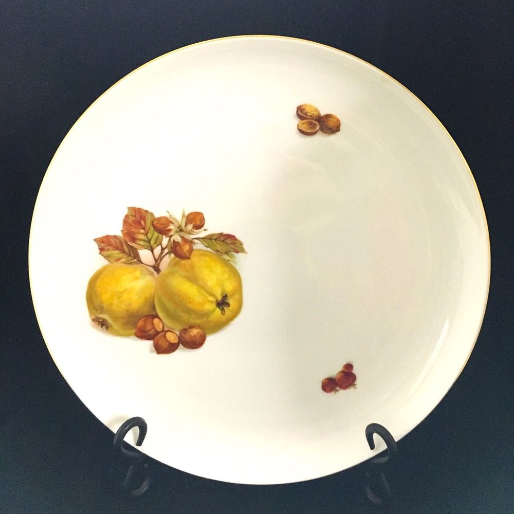 Kaiser Bavaria Large Platter Serving Bowl Fruit Nut Pattern Porcelain 11" VTG